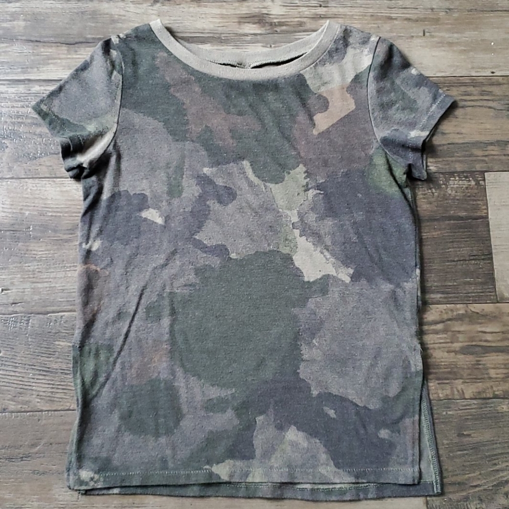 Alternative Apparel Camo Side Slit Jersey T-Shirt
